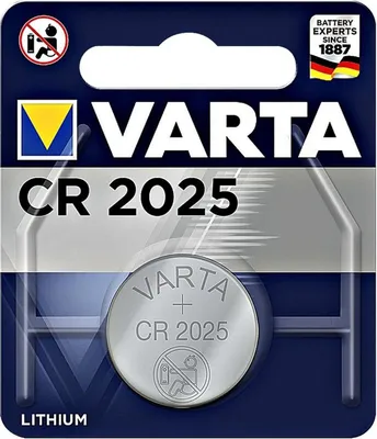 Image de Pile bouton au lithium VARTA CR 2025, 170mAh, 3V, blister de 1
