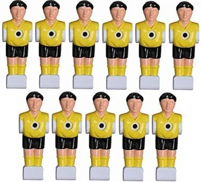 Obrázek produktu pro 11 figurek na stolní fotbal 16 mm černo-žlutá kompletní sada