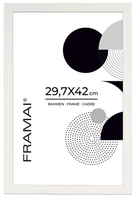 Produktbild von Weißer Bilderrahmen 29,7 x 42 cm A3-Rahmen für Poster und Fotos FRAMAI®