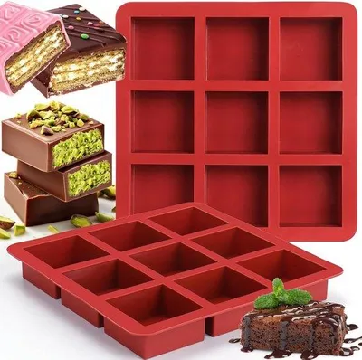 Produktbild von Tiefe Silikon-Chocolade-Form 2er-Set Braun