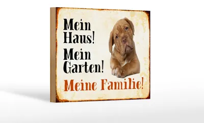 Produktbild von Holzschild Hund 18x12cm Beagle mein Haus Garten Familie