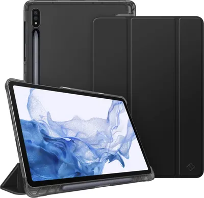 Produktbild von Fintie Hülle für Samsung Galaxy Tab S8 11 Zoll 2022 / Tab S7 11 Zoll 2020 - Silm Schutzhülle mit Transparenter Rückseite Abdeckung Cover Auto Schlaf/Wach Funktion, Schwarz