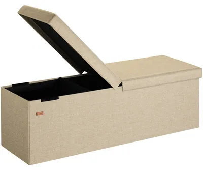 Produktbild von Beige Bank 115x38x38cm mit Klappdeckel