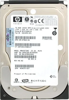 Immagine prodotto di Disco rigido Hp BF0728AFEA 73GB 15000Rpm SCSI 80 PIN 3,5'' 481659-001
