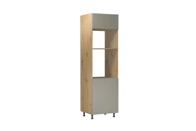 Produktbild von Mikrowellenumbauschrank 60x58x212 cm Küchenschrank, Langen D60PM Beige/Matt