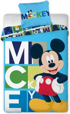 Obrázek produktu pro Sada povlečení Disney Mickey Mouse 140x200 cm a povlak na polštář 63x63 cm, 100% mikrovlákno