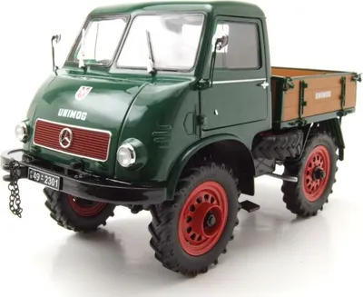 Immagine prodotto di Mercedes Unimog 401 Westfalia-Cabina Froschauge verde modellino auto 1:18 Schuco