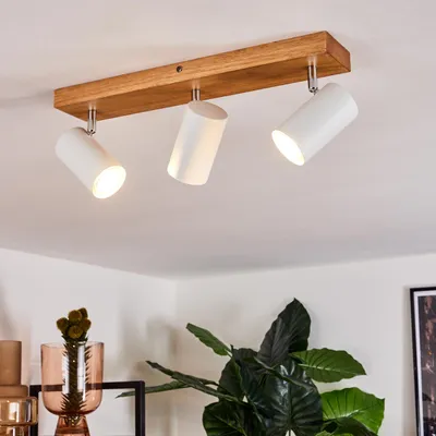 Produktbild von Godo »Godo« Deckenlampe aus Metall in weiß und Holz
