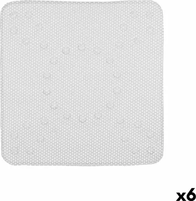 Obrázek produktu pro Protiskluzová sprchová rohož šedá PVC 53 x 52,5 x 1 cm (6 kusů)