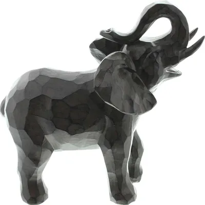 Produktbild von Dekofigur Elefant Polyresin braun 24cm – Tierfigur Afrika