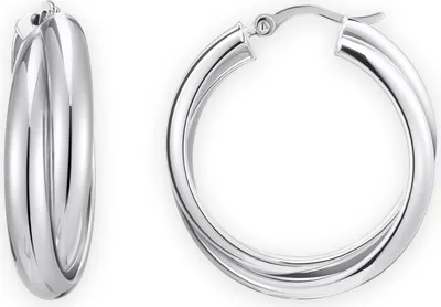 Immagine prodotto di Orecchini a cerchio Thomas Sabo da donna con design intrecciato in argento sterling CR738-001-21