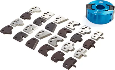 Produktbild von HBM 100 mm Profi-Holzfräskopf mit 7 Sägeblattsätzen