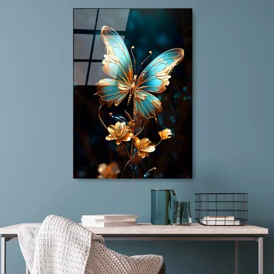Image de Wallity, UV-1178 - 70 x 100, tableau acrylique, multicolore, 100 % verre trempé, 70 x 100 cm