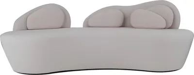 Produktbild von Weißes 3-Sitzer Sofa Polster 3-Sitzer Wohnzimmer Couch Luxus Textil Sofa