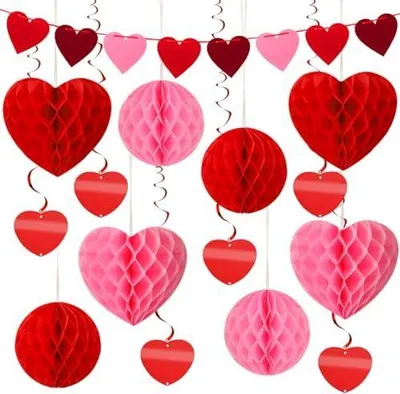 Produktbild von Herz-Dekoration (15Stück) - Romantische Deko für Valentinstag & Hochzeit