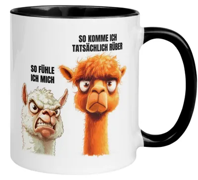 Produktbild von Tasse Alpaka – „So fühle ich mich“ – lustiger Lama Geschenk Becher