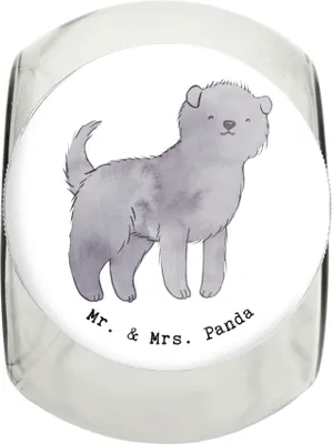 Produktbild von Mr. & Mrs. Panda Dose Affenpincher Lebensretter XL 2000ml - Weiß - Geschenk, Bonbonglas, Vorratsbehälter, Keksdose, Glasdose, Vorratsglas