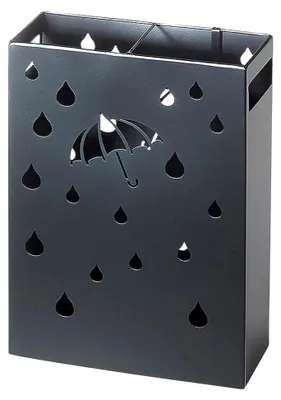 Produktbild von Regenschirmständer aus Metall mit Ausstanzungen - schwarz