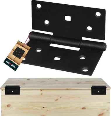 Produktbild von KOTARBAU® Scharniere Klappbar 90 x 95 mm aus Pulverbeschichtetem Stahl Scharniere für Schranktüren Klavierband Türscharnier Schranktür Scharnier Möbelscharniere Fensterscharnier Kistenscharnier