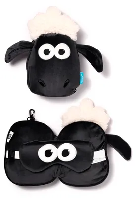 Produktbild von Relaxeazzz Plüsch Shaun das Schaf Reisekissen & Schlafmaske