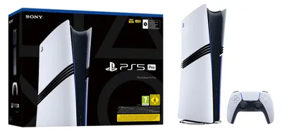 Produktbild von Sony Interactive Entertainment Playstation 5 Pro, PlayStation 5 Pro, Schwarz, Weiß, 120 Hz, SSD, 2 TB, 10,100,1000 Mbit/s
