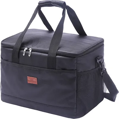 Produktbild von ASKSA Grosse Faltbar Thermotasche 35L/25L/15L Kuehltasche Lunchtasche Picknicktasche fuer Reisen im Freien Strand Camping Picknick (Schwarz,L)