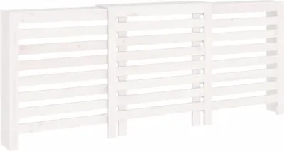 Image de vidaXL Habillage de radiateur Blanc 210x21x85 cm Pin massif