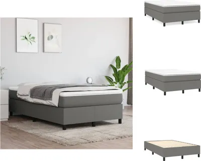 Immagine prodotto di vidaXL Letto a molle insacchettate grigio scuro 120x200 cm in tessuto - Letti & strutture letto