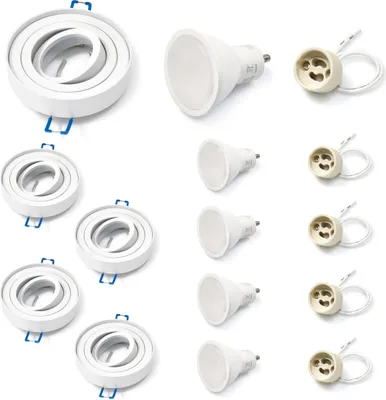 Produktbild von KOLORENO Set Oh Busto Mini LED 5x Halogenleuchte, 5x GU10, 5x Glühbirne - Weiß