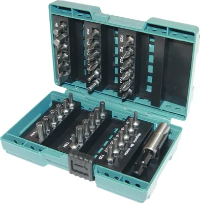 Produktbild von Makita - Sada šroubováků - 37 kusů - torx, phillips, pozidriv, šestihran, drážka, Torx - délka: 25 mm
