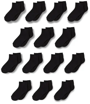 Productafbeelding van A. Essentials uni kindersokken van katoen, 14 paar, zwart, maat L
