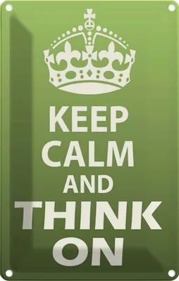 Produktbild von vianmo Blechschild 18x12 cm Keep Calm and think on Yoga