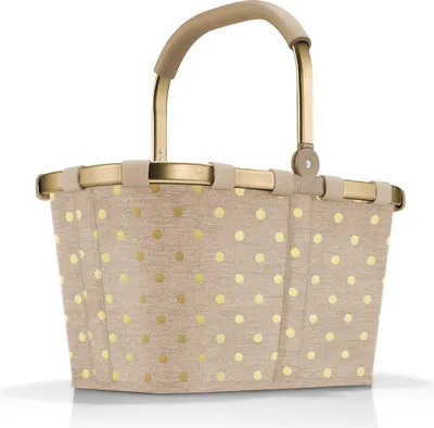 Produktbild von Reisenthel "reisenthel carrybag frame gold metallic dots coffee BK6051"