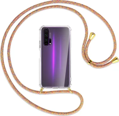 Produktbild von Handykette Backcover-Schutzhülle mit Band (Metall goldfarben) für Honor 20 Pro - Rainbow