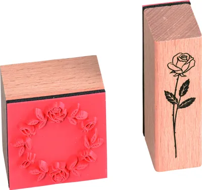 Produktbild von Stempelset Holz Ornamente Ranken usw. 1,5x1,5cm VE=3x10 Stück
