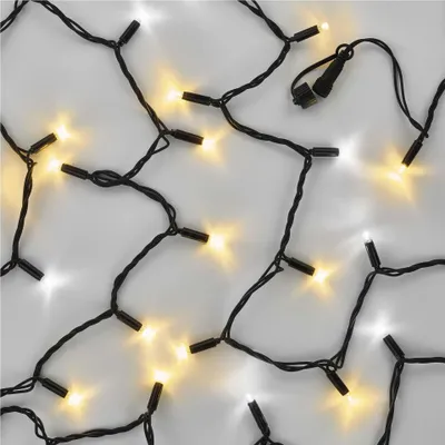 Profi LED spojovací řetěz problikávající, 10 m, venkovní, teplá/studená bílá