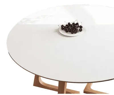 Productafbeelding van Beschermfolie voor tafel, rond, 90 cm, wit, waterdicht, krasbestendig