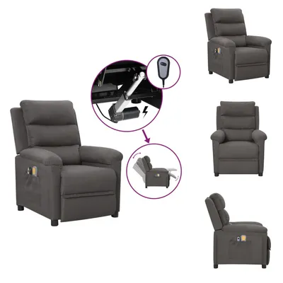 Obrázek produktu pro masážní křeslo vidaXL Electric Dark Grey Fabric - Masážní křeslo