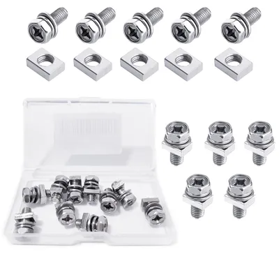 Productafbeelding van 10 Sets Motorradbatterijsschroeven en moeren M5x14mm, roestvrij staal