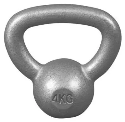 Obrázok produktu pre Gorilla Sports Kettlebell činka, liatinová, sivá, 4 kg