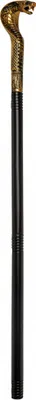 Produktbild von Kobra Zepter Kostümzubehör 75 cm – Pharao Stab mit goldener Schlange | Kostüm Accessoire für Halloween, Fasching & Mottoparty