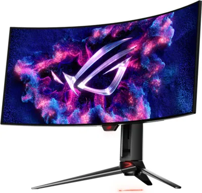 Produktbild von ASUS ROG Swift OLED PG34WCDM, 86,2 cm (33.9"), 3440 x 1440 Pixel, UltraWide Quad HD, LCD, 0,03 ms, Schwarz