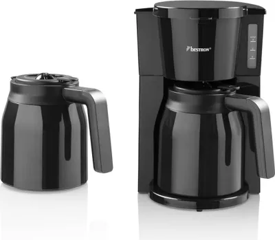 Obrázek produktu pro Kávovar Bestron se 2 termo džbány ACM900TD 900 W černý
