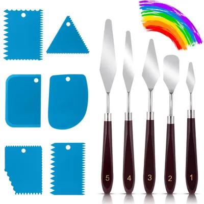 Produktbild von Farbpalette-Set, 11-teilig, für Acrylfarben und Strukturpaste