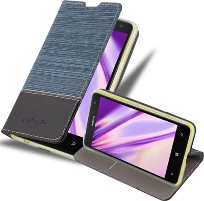 Obrázek produktu pro Cadorabo pouzdro pro Nokia Lumia 625 Protective Cover in Blue Pouzdro na mobilní telefon Book Case Cover