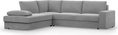 Produktbild von VELANO - Ecksofa mit Schlaffunktion, Bettkastem, Komfort und Still, grau