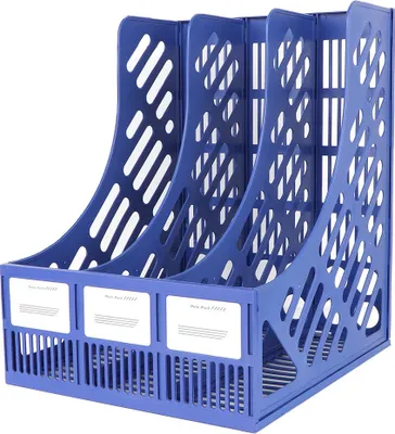 Produktbild von Dokumentenablage, langlebiger 3-Gitter-Aktenhalter aus Kunststoff, große Kapazität für das Büro im Klassenzimmer