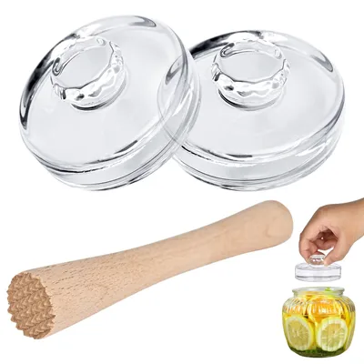 Fermentierset: 2 Glasgewichte (7 cm) + Stampfer