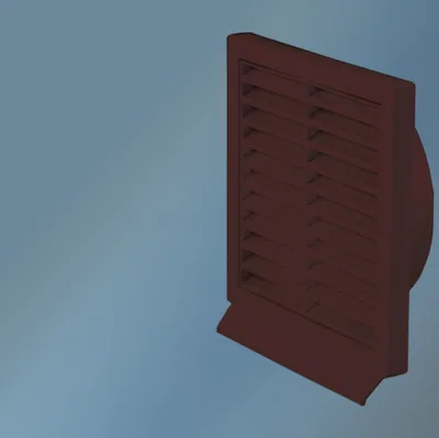 Produktbild von Zuluftgitter Lüftungsgitter aus Kunststoff - Braun, Durchmesser 150 mm / 225 x 225 mm