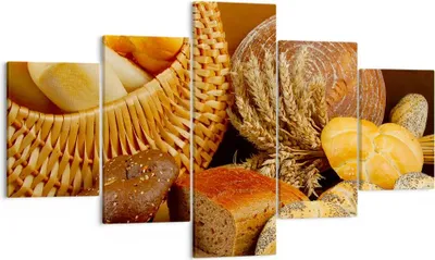 Produktbild von Bild auf Leinwand - Leinwandbild - Bäckerei Brot Essen - 125x70cm - Wand Bild - Wanddeko - Leinwanddruck - Bilder - Kunstdruck - Wanddekoration - Leinwand bilder - Wandkunst - EA125x70-2309